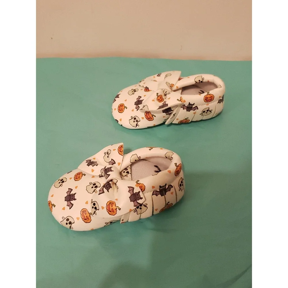 Bebila Cartoon‎ Baby Moccasins Shoes 6-12 Months Toddler Pumpkin Bow Bat Ghost